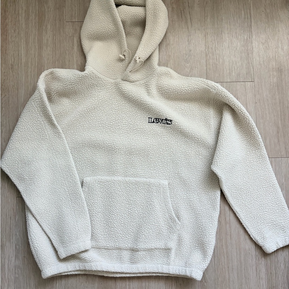Levi's Off-White Hooded Sweater for Men